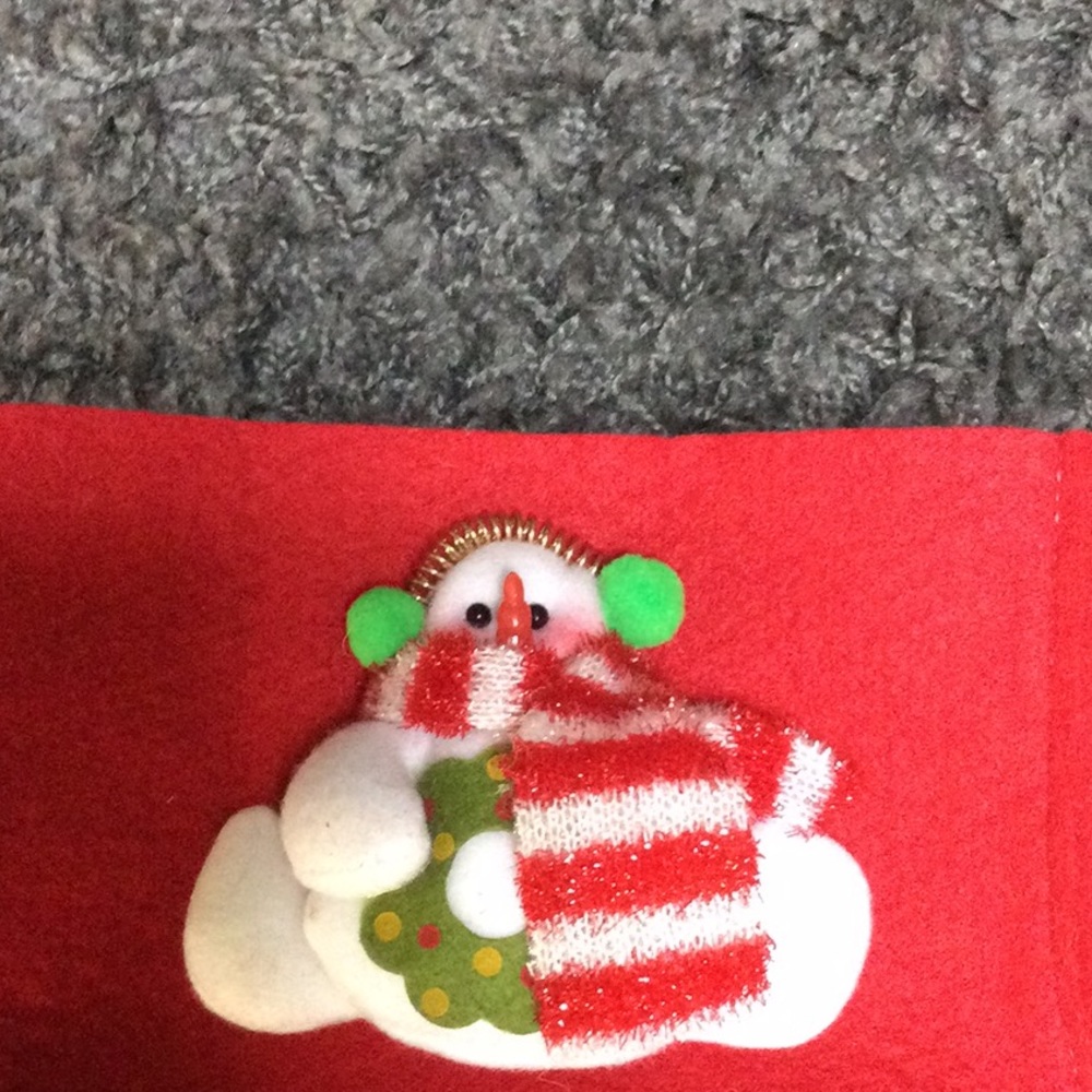 NWT Christmas holiday snowman decorations ornaments bag wine bottle cover - Picture 11 of 14